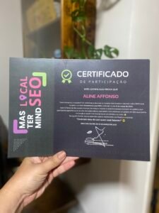Certificado de participação Master em SEO Local
